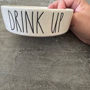 Rae Dunn White Ceramic Bowl - Drink Up